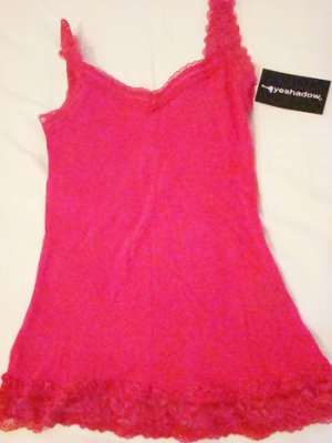 Eyeshadow Lace Tank Top in Pink (Size S)