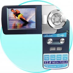Palm Digital Video Camera - 2.5 Inch TFT LCD Rotating Screen [CVA-DV1815]