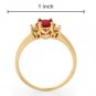 35%OFF - Ruby and Diamond 14K gold ring