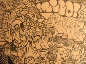 RICO abstract GRAFFITI ART outsider Urban pop street!