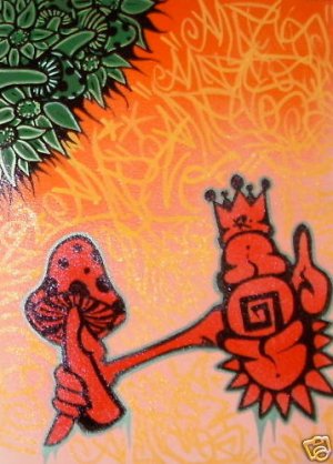 RICO abstract GRAFFITI ART pop street canvas painting
