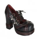 Vampire - Women's Goth 3" Platform Heel W/D-Ring Lace-Up