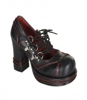 Vampire - Women's Goth 3" Platform Heel W/D-Ring Lace-Up