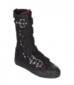 Deviant - Canvas Criss-Cross Strap Calf Sneaker Boot