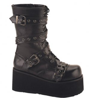 Trashville - Men's Ankle Boot with Wrap Around Buckle