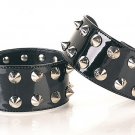 Black Gloss Ankle Cuff with Spike Studs