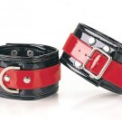 Black & Red Buckled Ankle Cuff