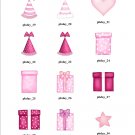 Personalized PiNk Birthday labels - Wedding Anniversary