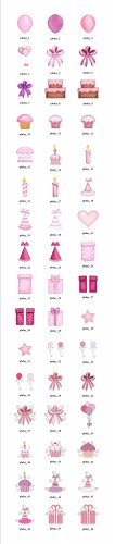 Personalized PiNk Birthday labels - Wedding Anniversary