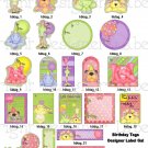 10 Birthday Gift Tags - Party Animals