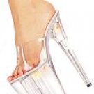 801 Lite Up - 8 inch heel & light up approx. 5 inch platform, single toe strap, soft suede foot bed.