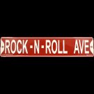 ROCK-N-ROLL AVE STREET SIGN all metal