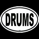 Drums Oval Sticker