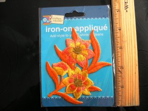 Orange & Gold Flowers Patch