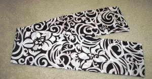 Retro Black & White Mod Long & Thin Scarf