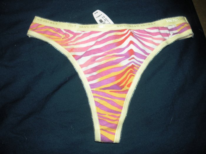 Victoria S Secret Zebra Thong Panties X Small Candy Colors