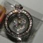 Mickey Mouse Swarovski Crystal Pendant for Necklace, Silver plated