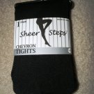 Black Tights, S/M, Black Herringbone Pattern