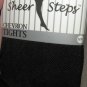 Black Tights, S/M, Black Herringbone Pattern