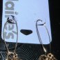 Gold tone Open Heart Dangle Earrings, sensitive ears