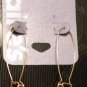 Gold tone Open Heart Dangle Earrings, sensitive ears