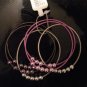 (set of 6) Stretch Bracelets with Moving Ball Beads, Metal, new with tags