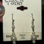 Pearl Bead Dangle Earrings, 1 inch