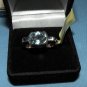 2.5ct Blue Topaz Solitaire Ring, Sterling Silver, Size 8
