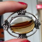 Vintage Agate Pin Brooch