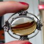 Vintage Agate Pin Brooch