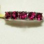 1.1 ctw Rubellite Ring, Size 7, Platinum over Sterlng Silver
