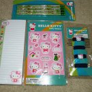 HELLO KITTY Garden Stickers, NotePad, Pencils, Hair Tie