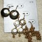 Gold Tone Earrings Lot of 3: Dangle Hoops and Beads nwt