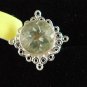 5.25 ct Green Amethyst Solitaire Ring, Size 7, Sterling Silver