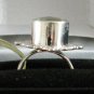 5.25 ct Green Amethyst Solitaire Ring, Size 7, Sterling Silver