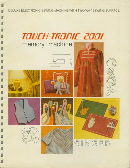 Singer Touch Tronic 2001 Sewing Manuals + XTRAS in pdf format