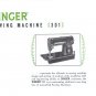 Singer Model 301 - Sewing Machine MANUAL in pdf format