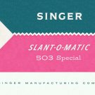 Singer Model 503 503A Slant-O-Matic MANUAL in pdf format Singer Model 503 503A Slant-O-Matic MANUAL in pdf format
