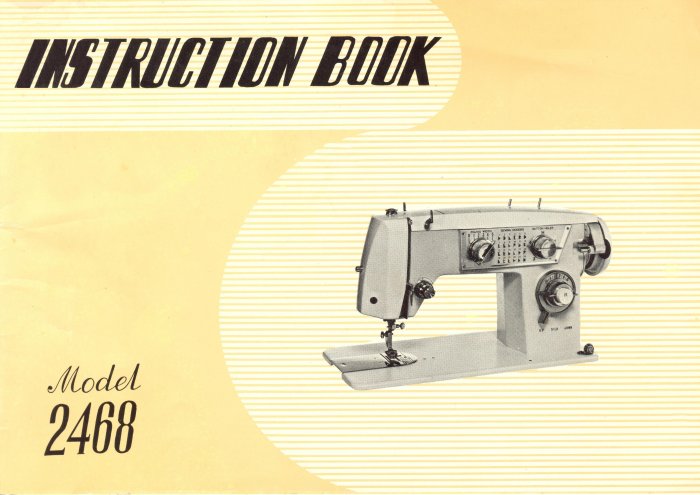 Elgin Model 2468 Sewing Machine Original MANUAL in pdf format