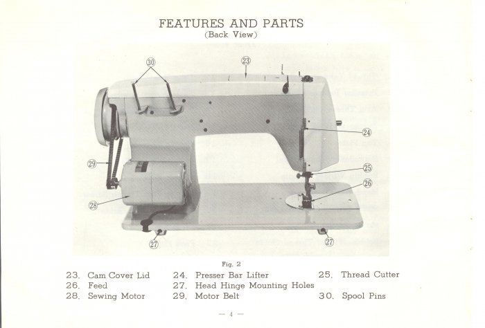 Elgin Model 2468 Sewing Machine Original Manual In Pdf Format