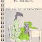Sears Kenmore Model 1400 158.14001 ZigZag Sewing MANUAL in pdf format
