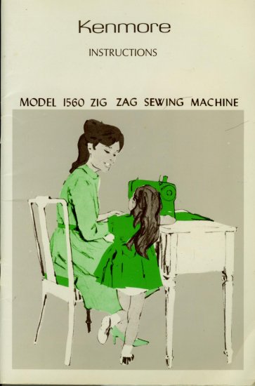 Sears Kenmore Model 1560 148.15600 ZigZag Sewing MANUAL in pdf format