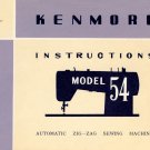 Kenmore 158.19410 Sewing Machine Instruction Manual