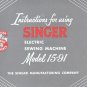 Singer Model 15-91 15.91 Electric Sewing Machine MANUAL in pdf format
