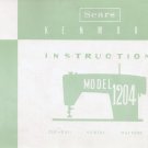 Sears Kenmore Model 1204 ZigZag Sewing MANUAL in pdf format