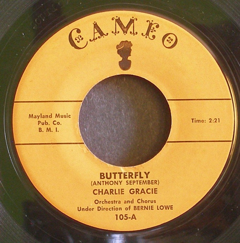 CHARLIE GRACIE~Butterfly / Ninety-Nine Ways~ Cameo 105 1957, 45