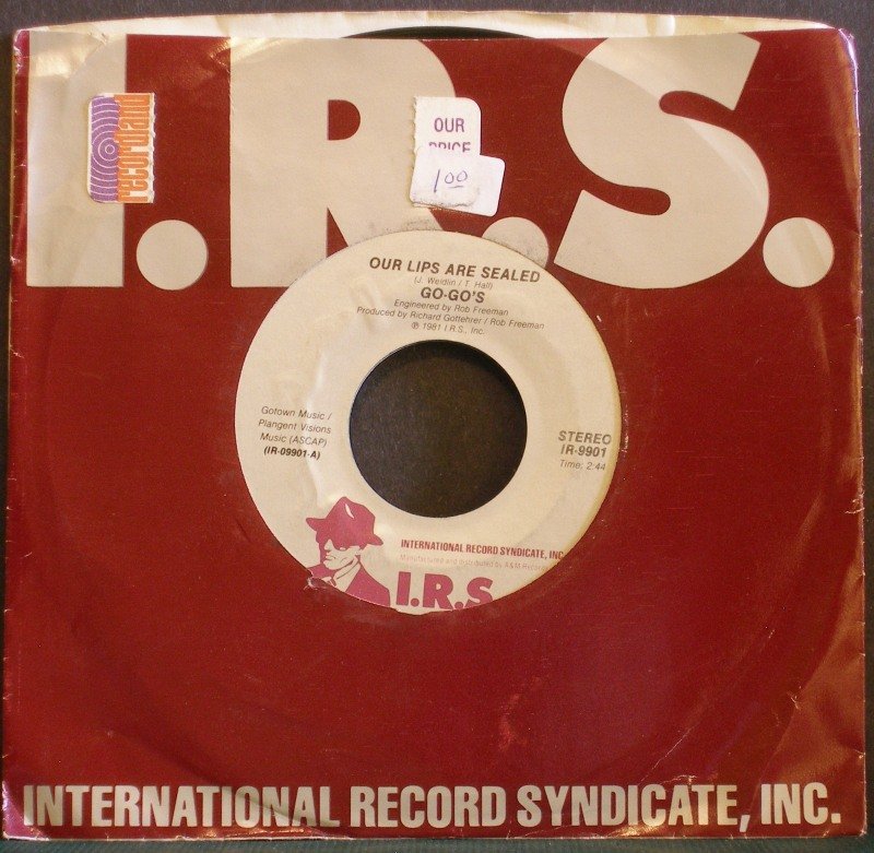 GO-GO'S~Our Lips Are Sealed~ I.R.S. IR-9901 1981, 45