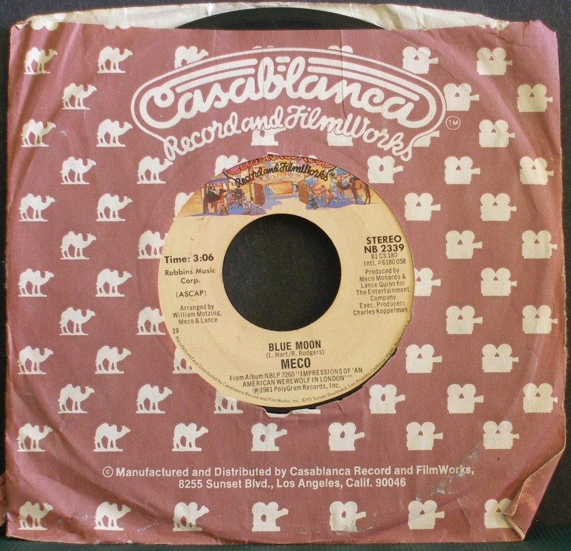 MECO~Blue Moon / You Gotta Hurt Me~ Casablanca NB 2339 1981, 45