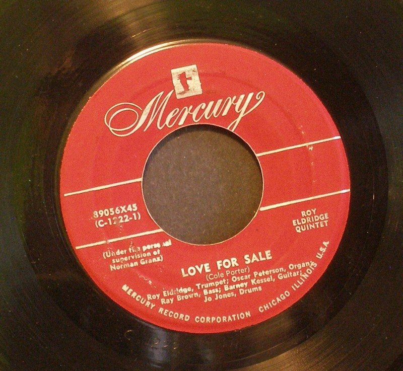 ROY ELDRIDGE QUINTET~Love for Sale / Dale's Wail~ Mercury 89056X45 1954, 45