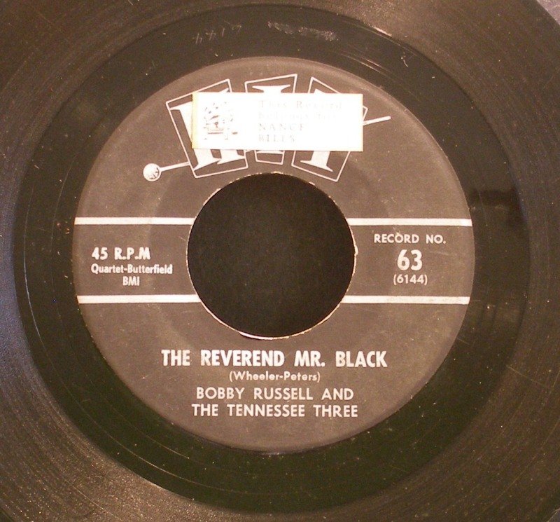 BOBBY RUSSELL~The Reverend Mr. Black / Little Band of Gold~ Hit 63 45